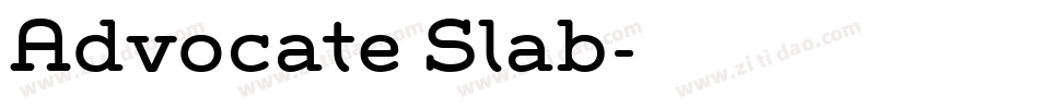 Advocate Slab字体转换